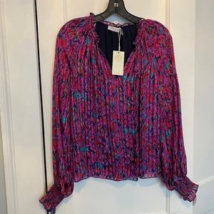 Ramy Brook Leaf Printed Luanne Top XS -Brand New